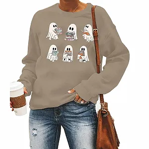 Жіночий пуловер PMUAFG Хелловін synthetic.ua - Фото 1