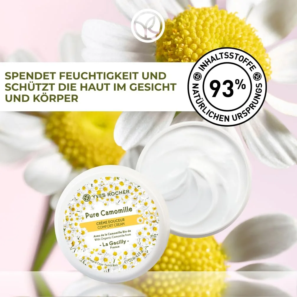Крем для обличчя та тіла Yves Rocher Pure Camomile заспокійливий з ромашкою 125 мл, фото №2