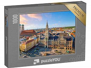 Пазл puzzleYOU Немецкие города Мюнхен: ратуша на Мариенплац 1000 элементов - Фото 1