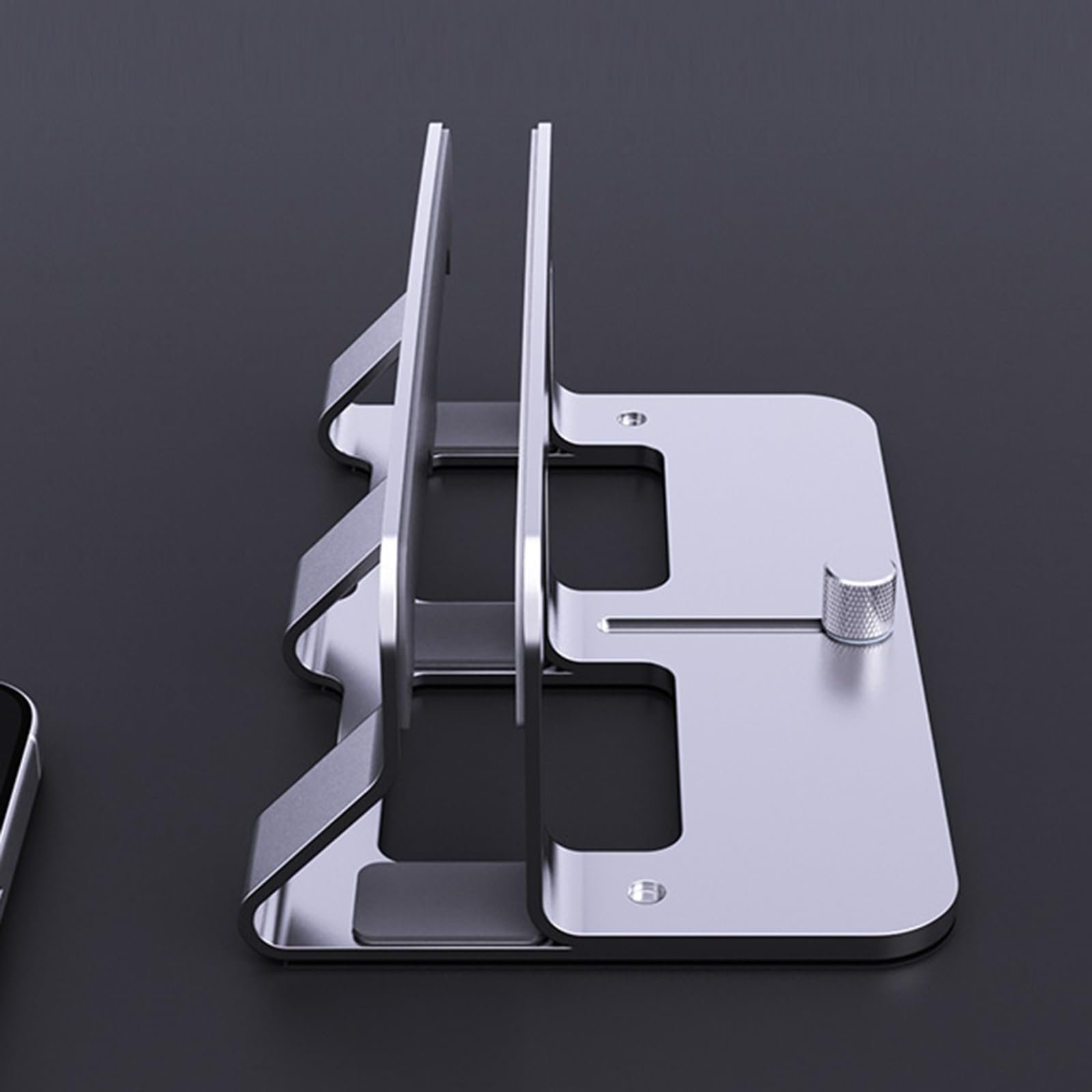 Вертикальная Подставка для Ноутбука с Регулировкой Ширины 14 мм - 50 мм, Алюминиевая, для Дома и Офиса, фото №5