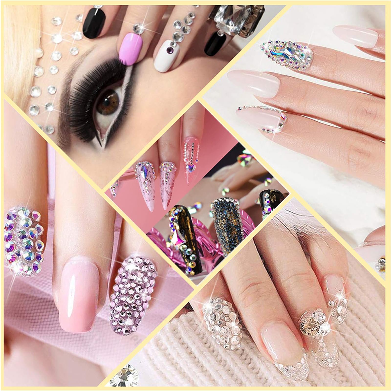 Стразы Набор 1500 шт. 6 Размеров AB Цвет Кристалл, фото №6