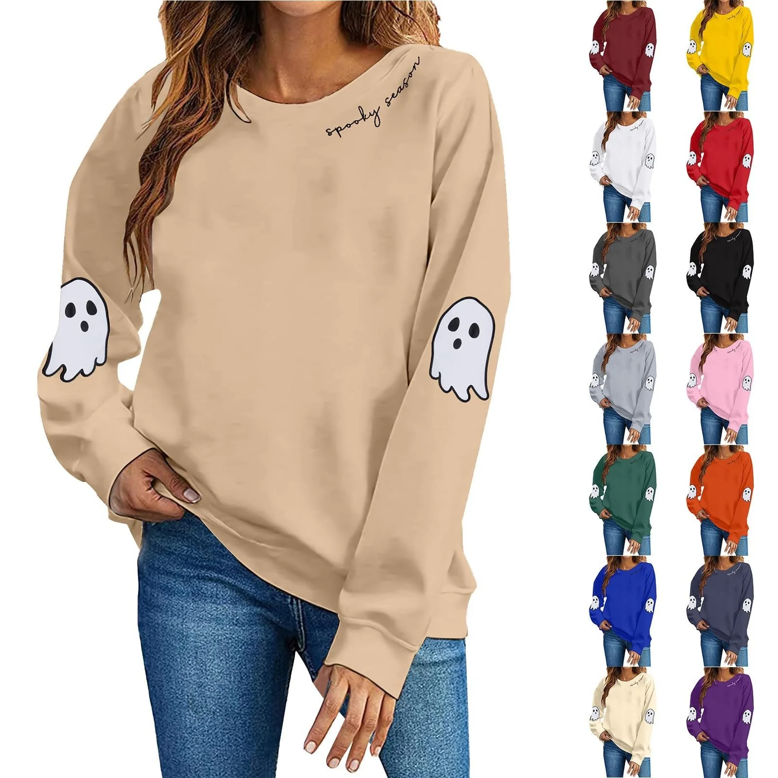 Жіночий світшот Generisch Halloween, графіка, круглий виріз, фото №1