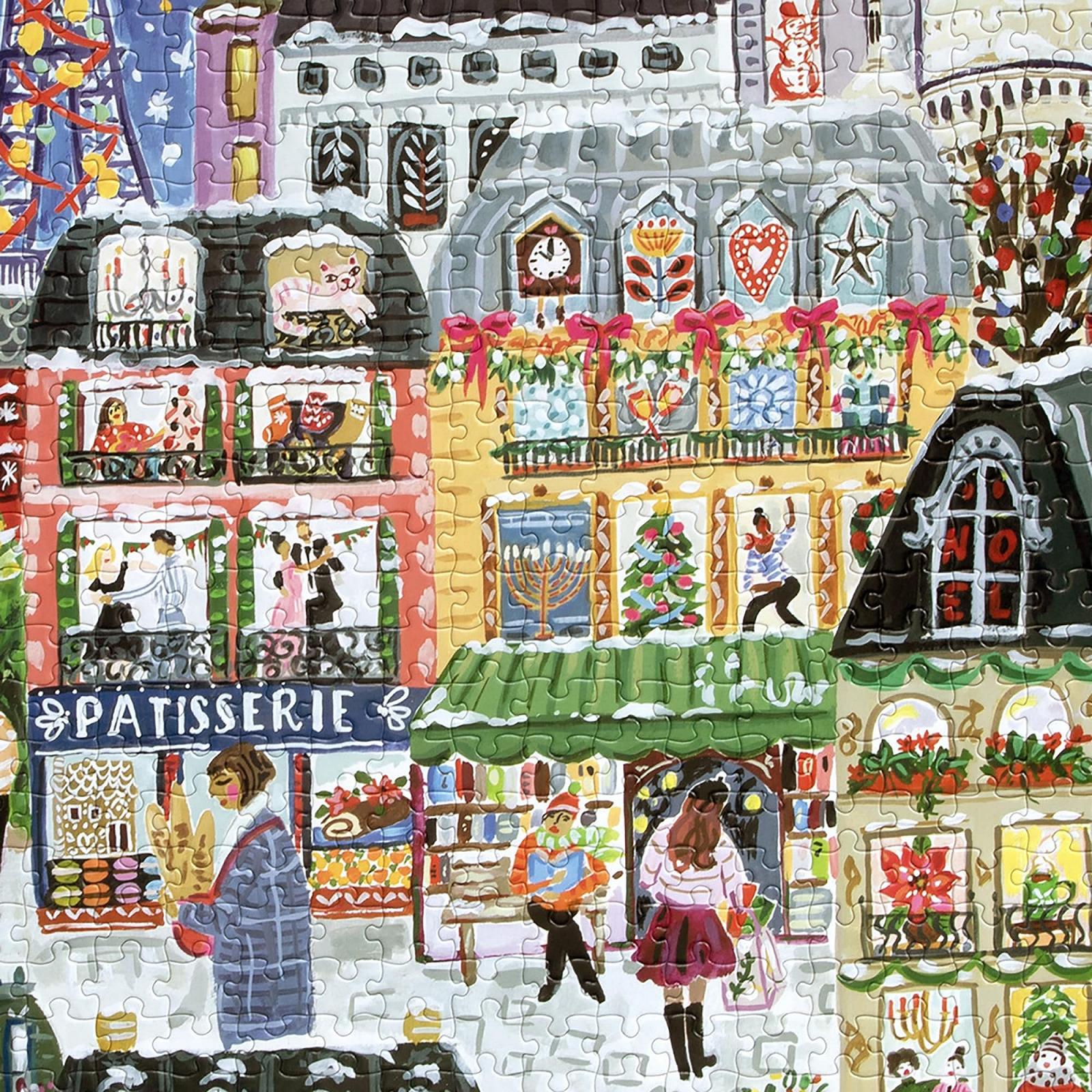 Пазл Eeboo Christmas in Paris Рождество в Париже 1000 элементов 58,5 x 58,5 см, фото №6