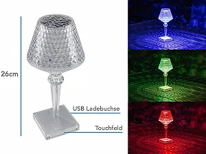 Настольная лампа ChiliTec 26 см Аккумуляторная LED Сенсорная RGB USB synthetic.ua - Фото 1