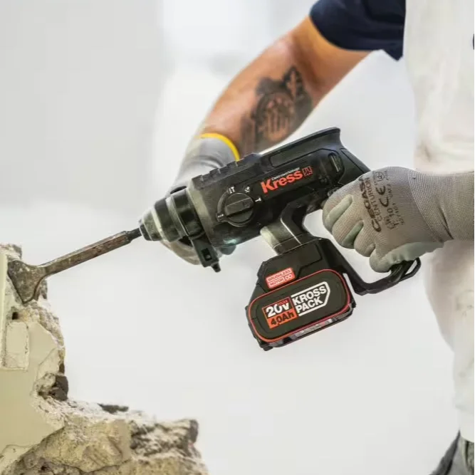 Перфоратор Kress акумуляторний KUC60.91 / 20В / 2.0 Дж / SDS+ / Bare Tool / Чорний, фото №3