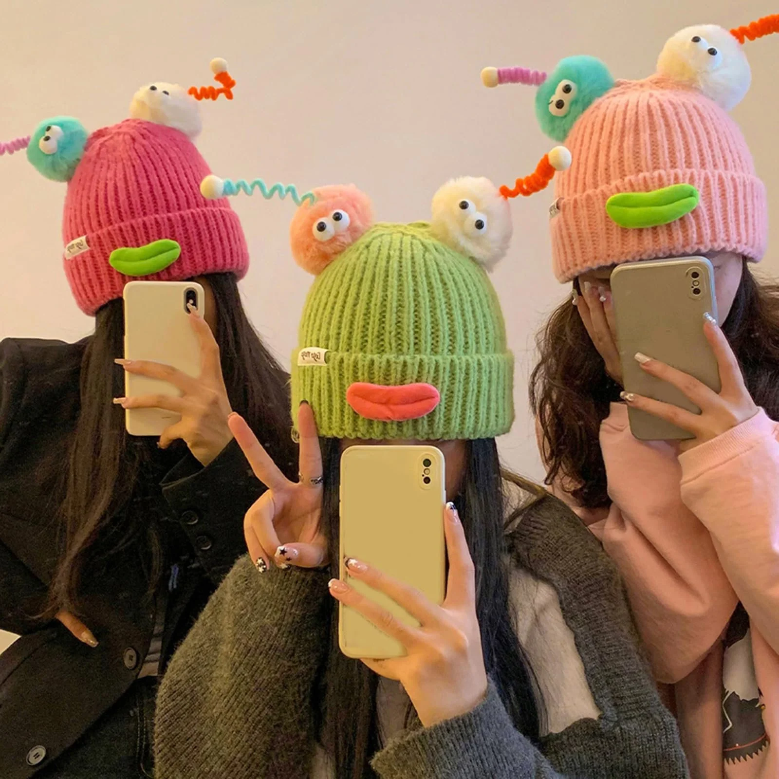 В'язана шапка Ldabrye Cartoon, м'яка, фото №6 В'язана шапка Ldabrye Cartoon, м'яка, фото №6