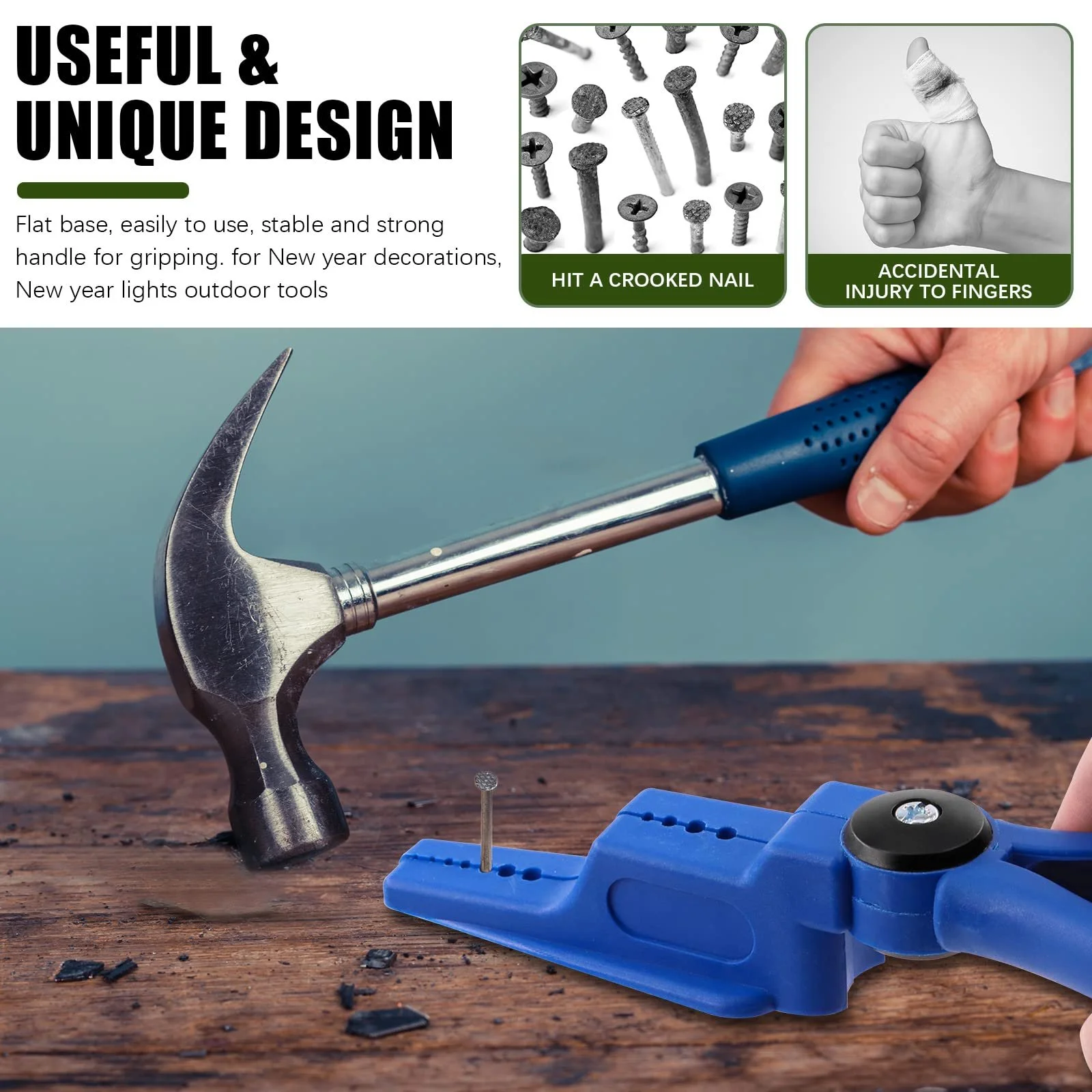 Держатель гвоздей Keadic Пластиковые Плоскогубцы для безопасной забивки гвоздей Защита пальцев от ударов, фото №6 Держатель гвоздей Keadic Пластиковые Плоскогубцы для безопасной забивки гвоздей Защита пальцев от ударов, фото №6