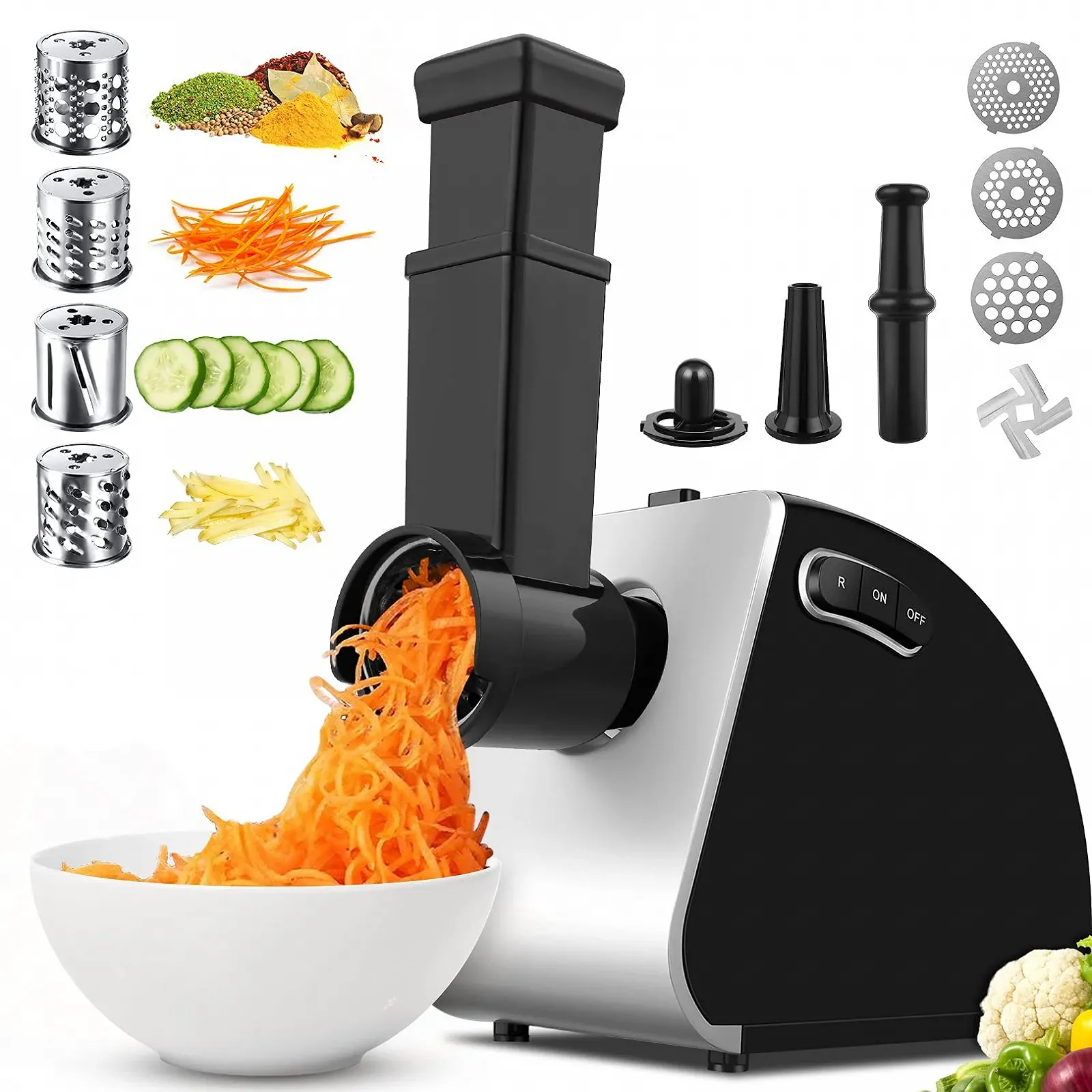 Мясорубка электрическая 2000 W Серебристая, фото №2 Мясорубка электрическая 2000 W Серебристая, фото №2