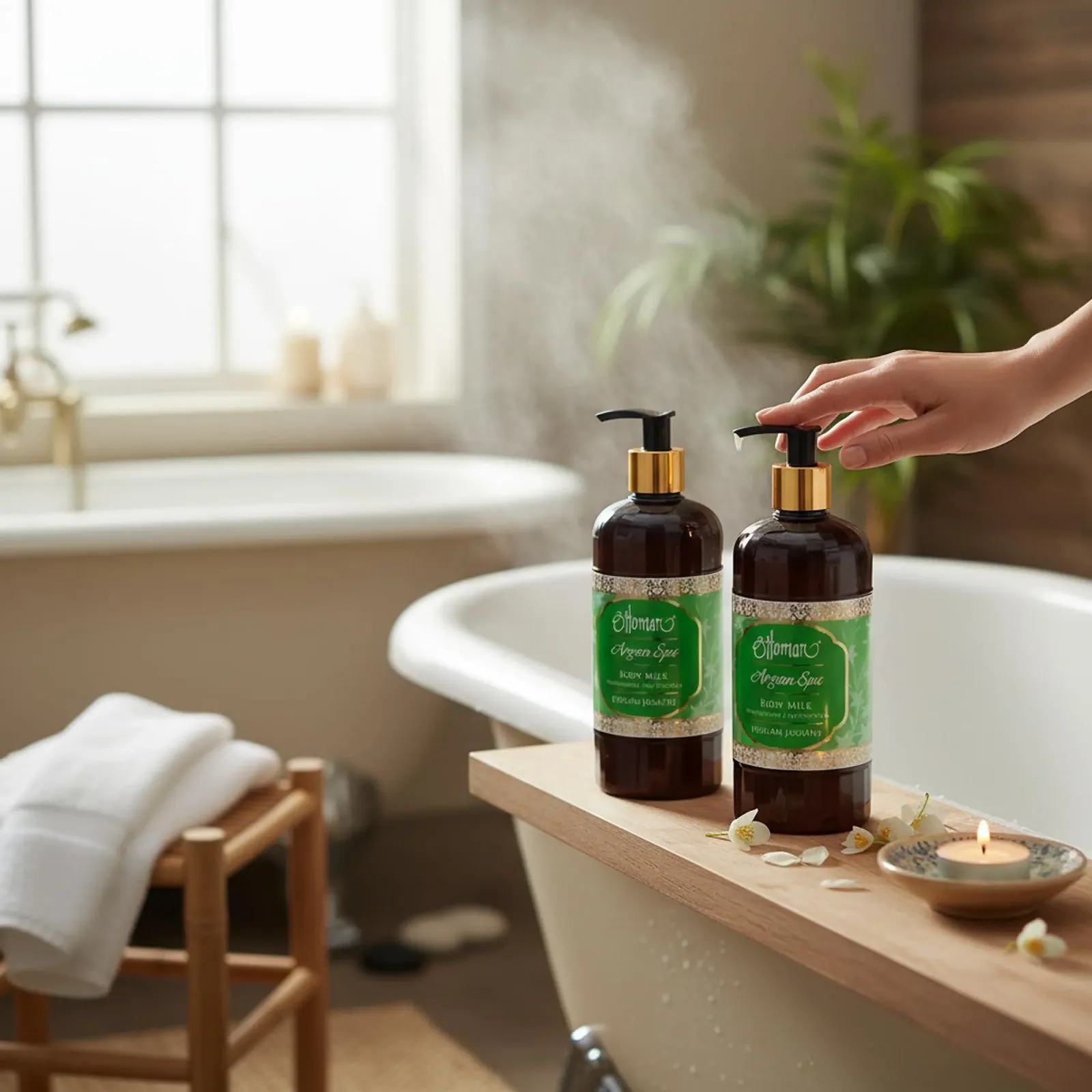 Молочко для тіла Ottoman Argan Spa Persian Jasmine 2 x 400 мл, фото №4