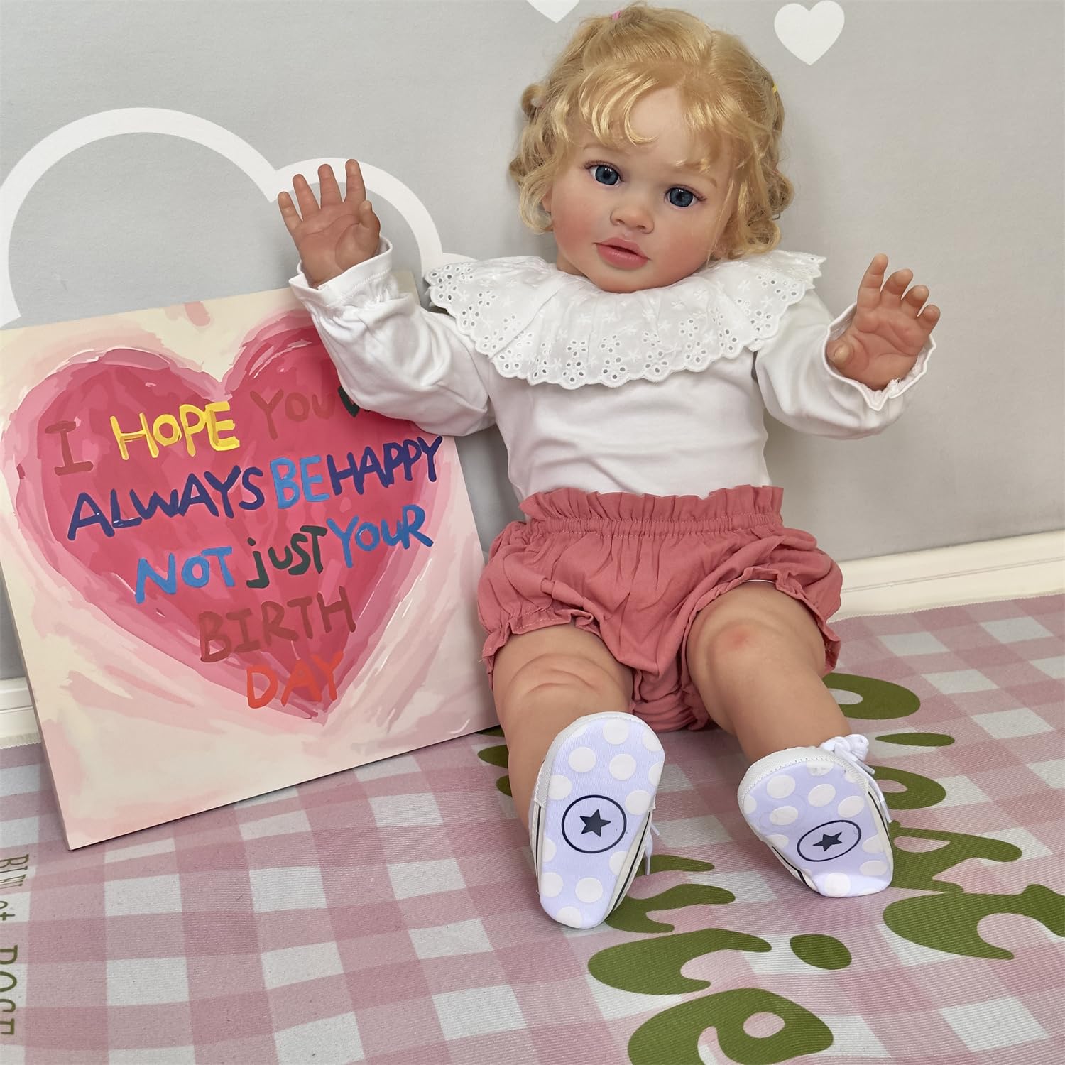 Кукла Anano Reborn Pippa 26 Inch Lifelike Baby Голова из силикона Тело из ткани 70 см, фото №5
