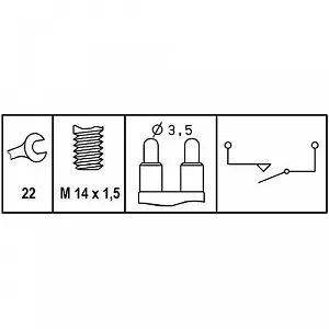 Выключатель фонаря заднего хода HELLA 6ZF 008 621-341 для MITSUBISHI VOLVO synthetic.ua - Фото 1
