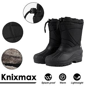 Ботинки зимние Knixmax Унисекс Легкие Зимние ботинки с теплой подкладкой Нескользящая Водонепроницаемая подошва Размер EU 37–46 synthetic.ua - Фото 1