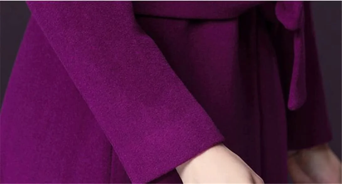 Жіноче зимове пальто з хутряним коміром, вовняне, фото №5