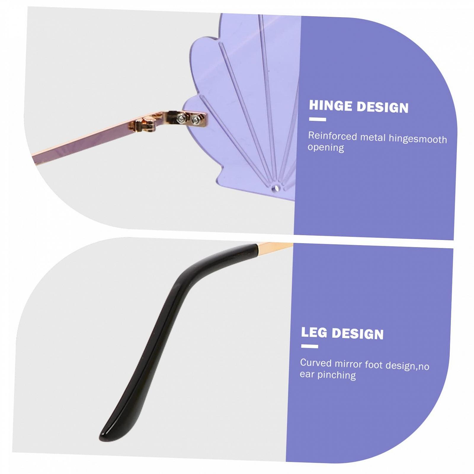 Забавні окуляри у формі мушлі Holibanna фіолетові, фото №4 Забавні окуляри у формі мушлі Holibanna фіолетові, фото №4