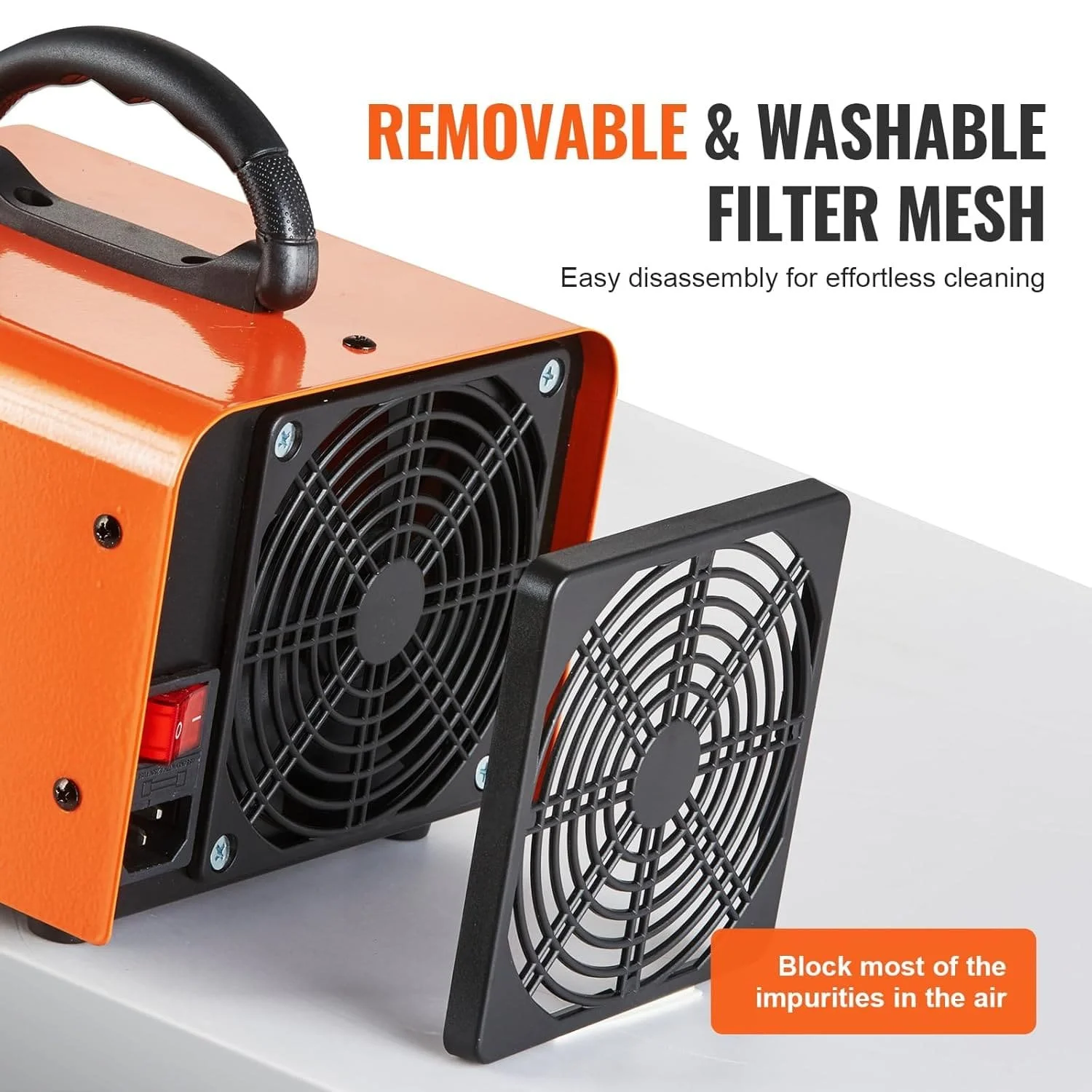 Генератор озону для видалення запаху, очищення повітря 12000 мг/г VEVOR Чорний, фото №4