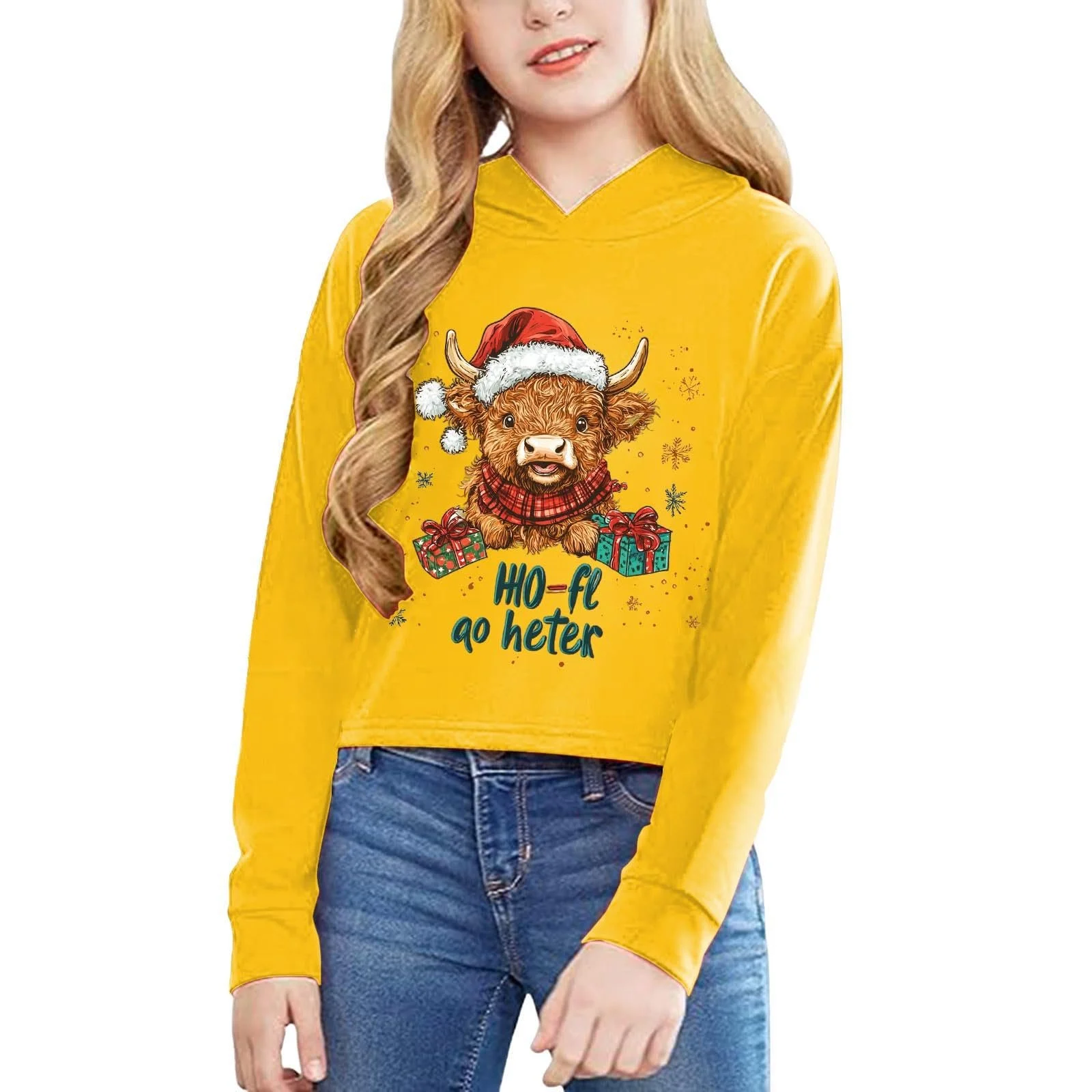 Худи Без бренда Однотонный с буквами для девочки (152) Короткий, фото №3