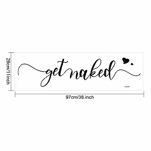 Наклейка на стіну SUPERDANT Get Naked Вінілова Чорна 28 x 97 см synthetic.ua - Фото 1