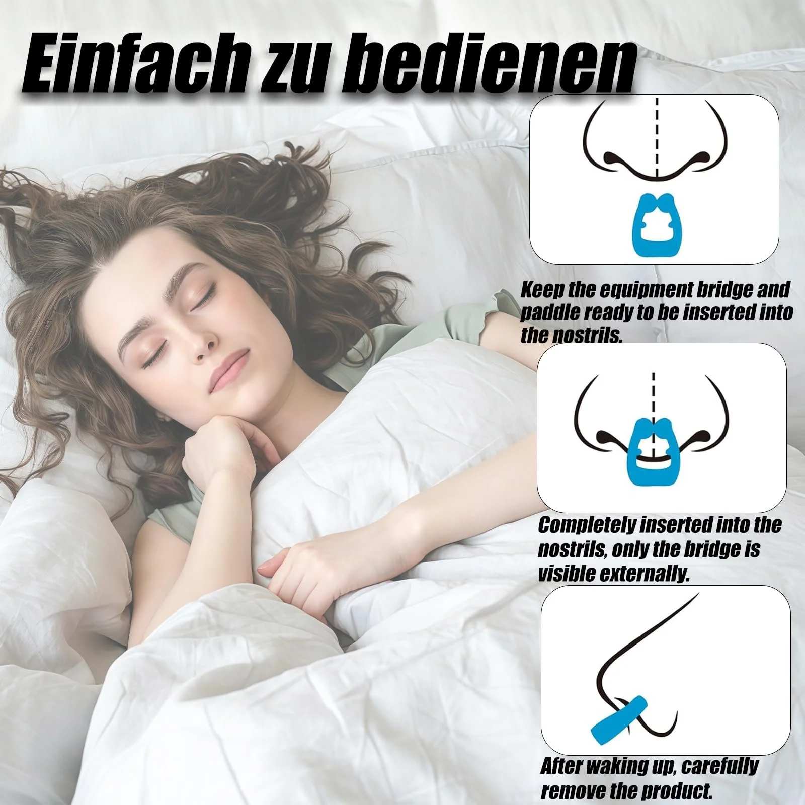 Розпірка проти хропіння 12 шт. Роздільник для носа пристрій проти хропіння з розширювачем для носа, покращує дихання та якість сну, фото №4