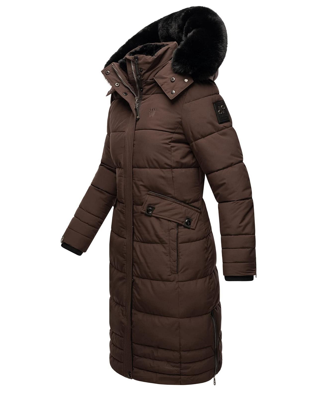 Пальто Navahoo Fahmiyaa зимове стьобане з капюшоном з штучного хутра, фото №4