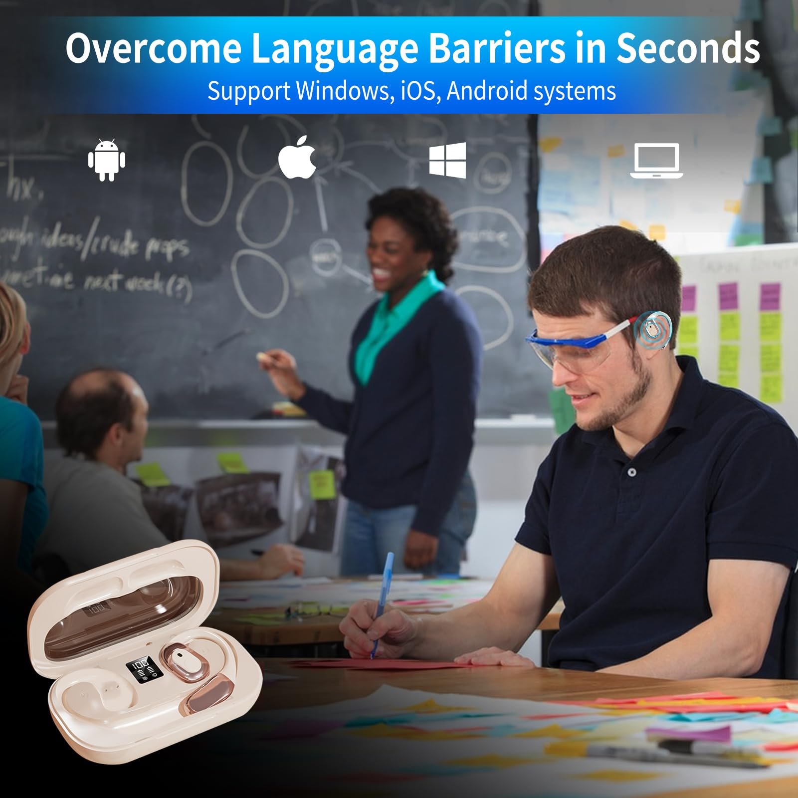 Наушники-переводчики Белый, фото №6 Наушники-переводчики Белый, фото №6