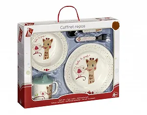 Набір для годування Жирафа Софі Melamine в подарунковій коробці Kiwi Version - Фото 1