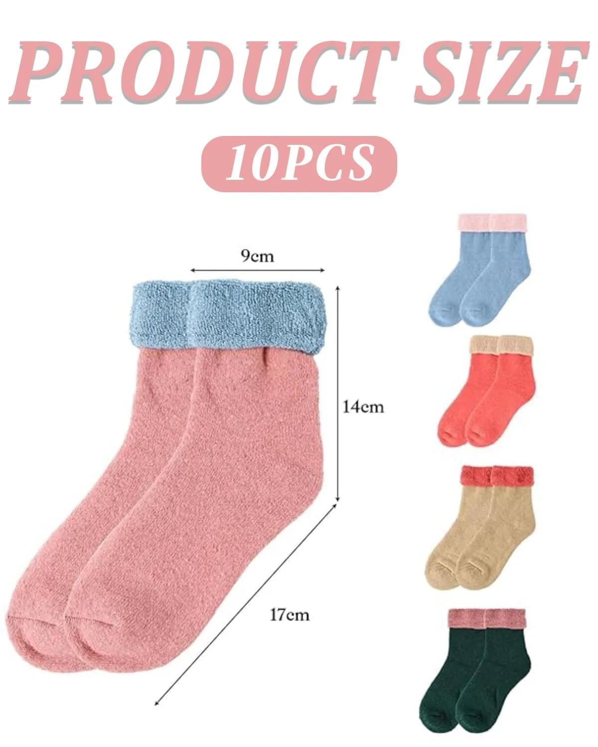 Термошкарпетки Жіночі Різнокольорові з Вовни (5 пар), фото №2