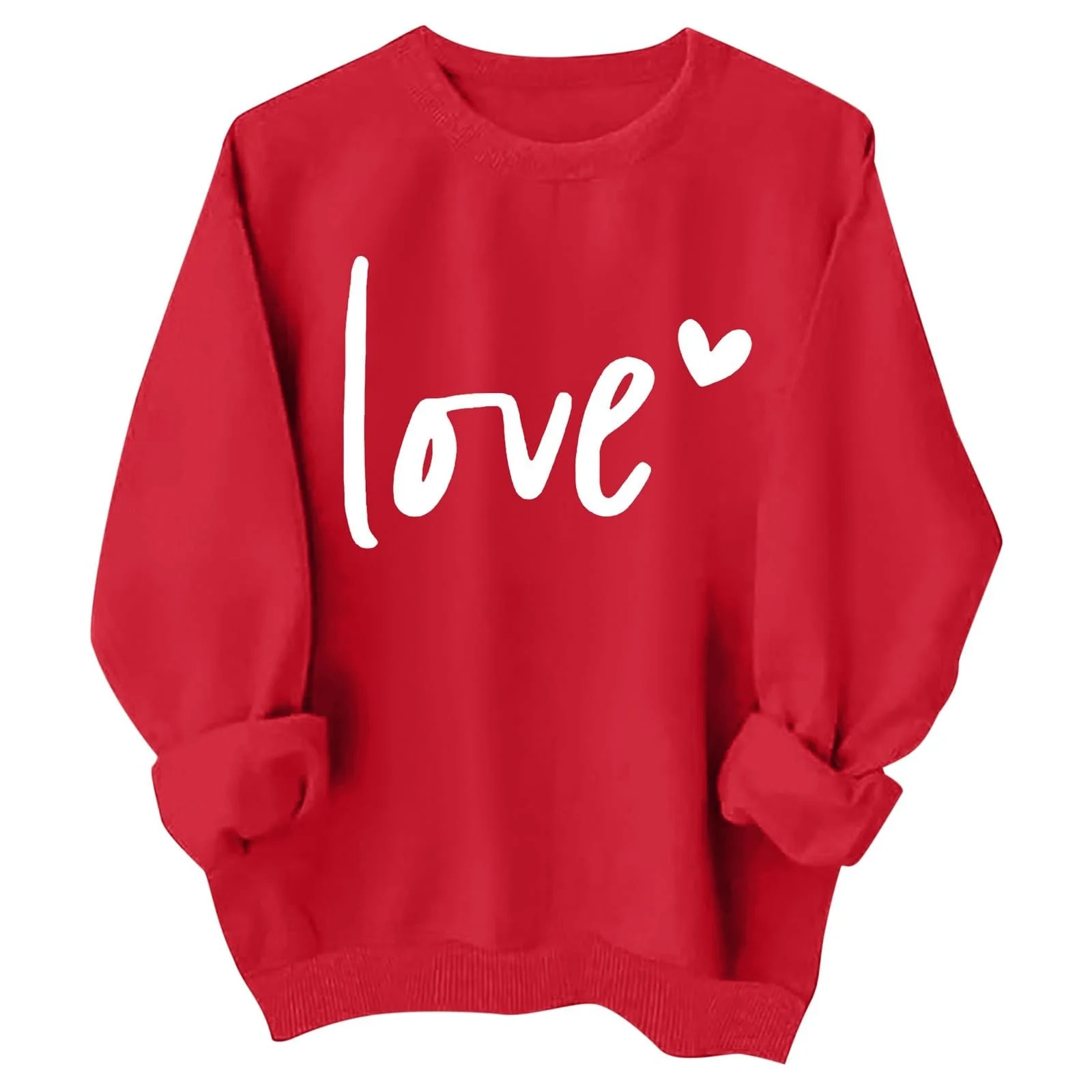 Рубашки на День святого Валентина 2026 для девочек, детские, с сердечками, милые графические свитшоты, с длинными рукавами, с круглым вырезом, праздничные топы (3), фото №1