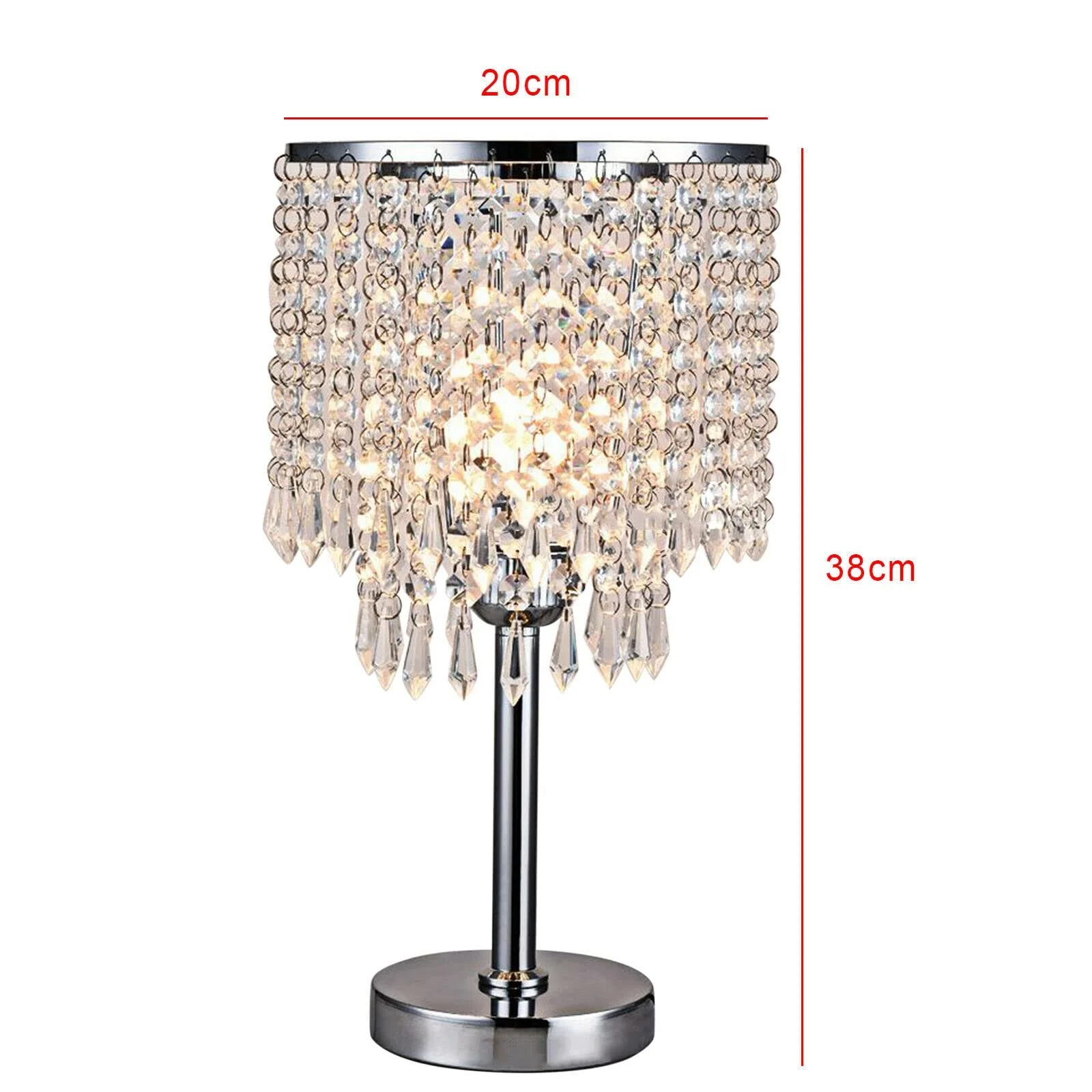 Настольная лампа хрустальная современная сенсорная E27, фото №9