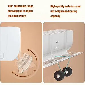 Дефлектор для кондиционера прозрачный против прямого обдува универсальный защитный экран synthetic.ua - Фото 1