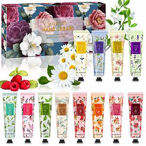 Набор кремов для рук 12 шт, Мини-набор кремов для рук для женщин, Крем для ухода за руками с растительными ароматами для сухой, потрескавшейся кожи, Набор кремов для рук в подарок для женщин, мужчин, мам, на Рождество, День рождения - Фото 1