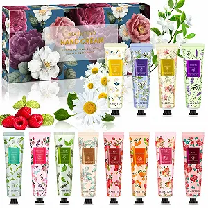 Набор кремов для рук 12 шт, Мини-набор кремов для рук для женщин, Крем для ухода за руками с растительными ароматами для сухой, потрескавшейся кожи, Набор кремов для рук в подарок для женщин, мужчин, мам, на Рождество, День рождения - Фото 1