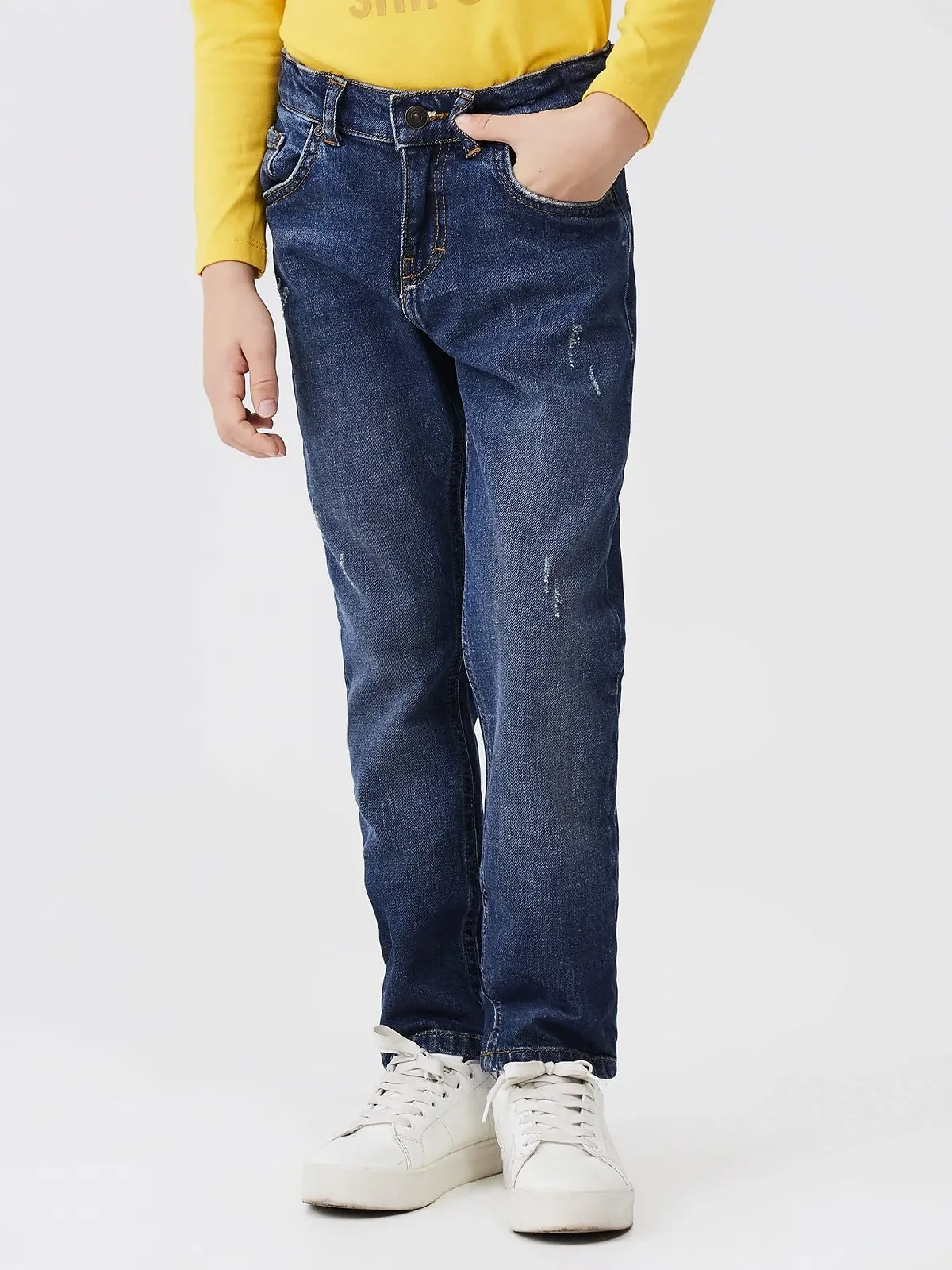 Джинсы LTB Frey B для мальчиков, зауженные, средняя посадка, на молнии, средне-синие - размер 140 см, фото №2