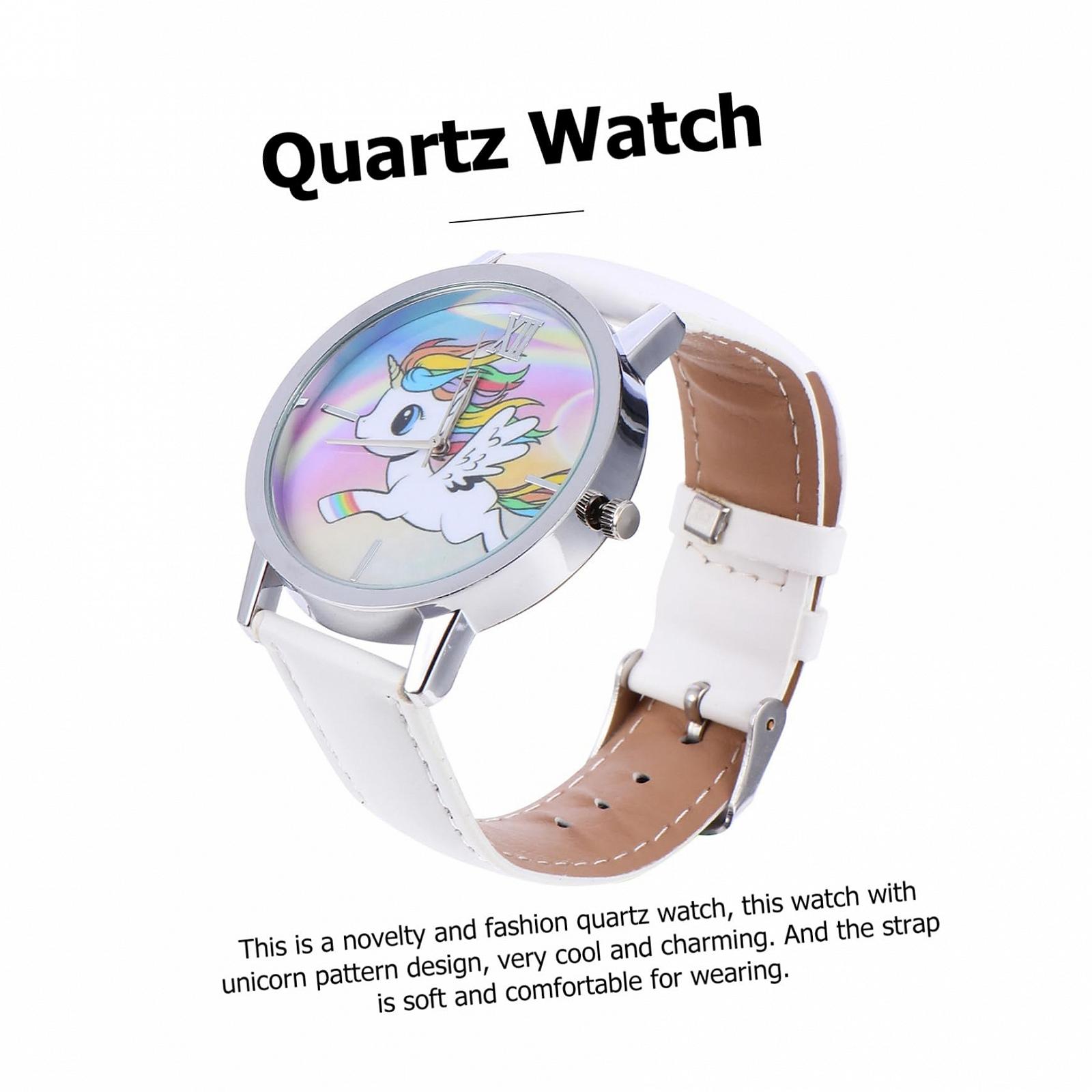 Годинник-браслет Єдиноріг VALICLUD Мультяшний годинник Жіночий годинник Кварцовий Білий, фото №7