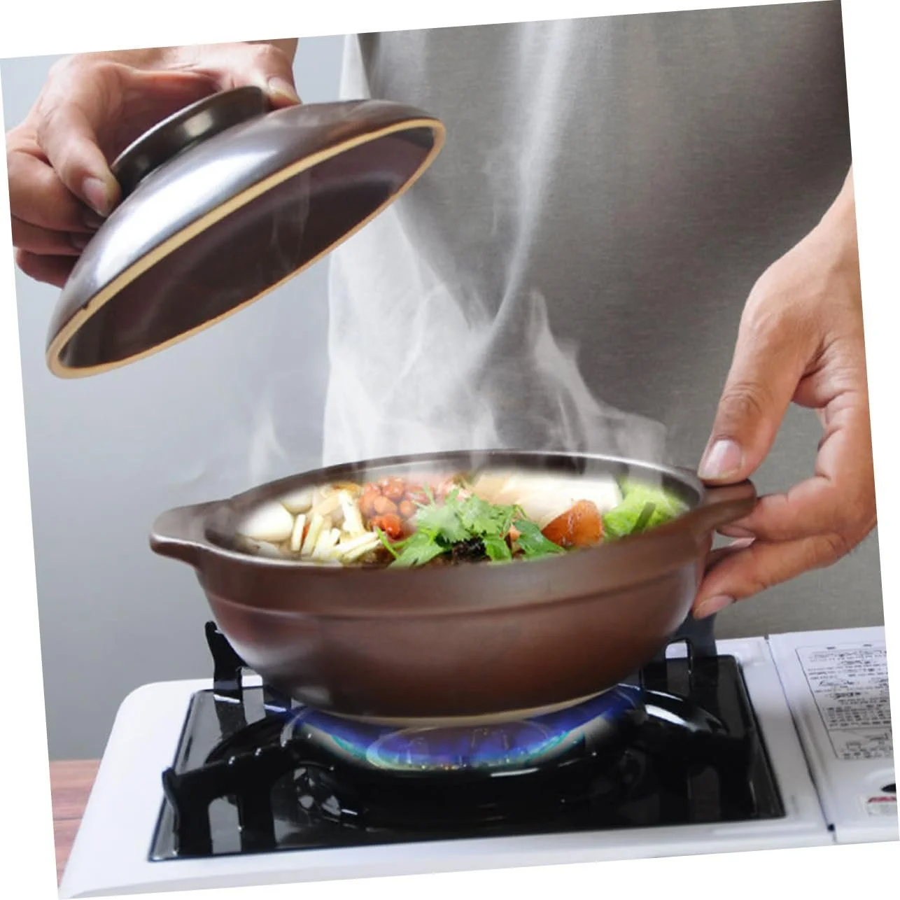 Горшок керамический термостойкий для плиты с пароотводом для супа и тушения, фото №8 Горшок керамический термостойкий для плиты с пароотводом для супа и тушения, фото №8