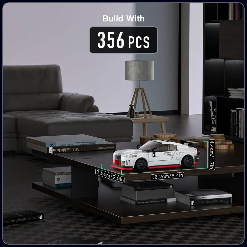 Конструктор Mould King Speed Champion G-T-R Гоночный Автомобиль 356 деталей, с акриловой витриной, фото №2 Конструктор Mould King Speed Champion G-T-R Гоночный Автомобиль 356 деталей, с акриловой витриной, фото №2