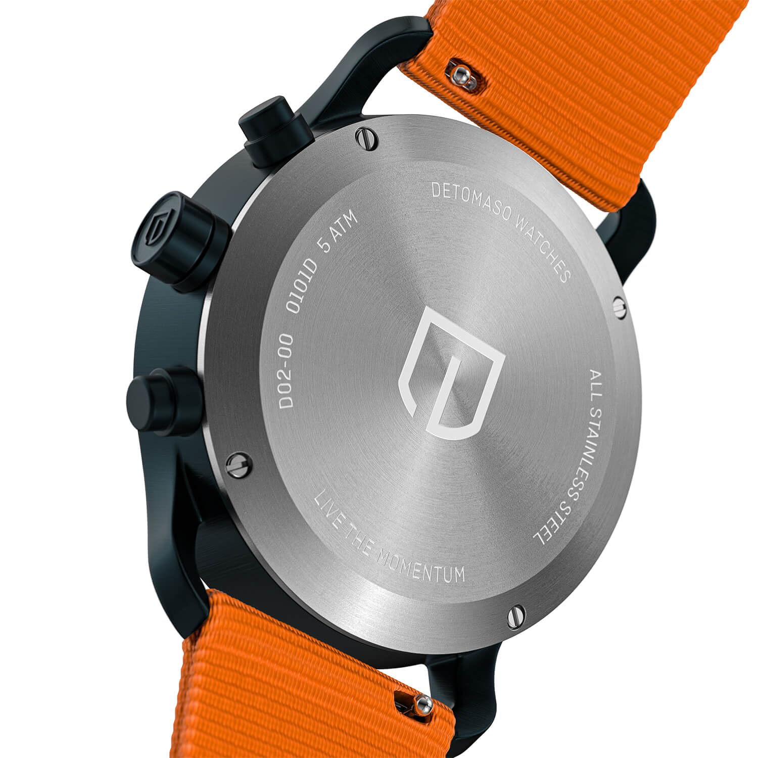 Годинник DeTomaso Sorpassso Chrono Чоловічий Аналоговий Кварцовий #tide Ocean Material® Браслет Оранжевий, Синій, Ремінець., фото №4