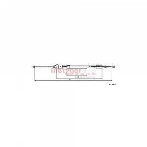 Трос стояночного гальма METZGER 10.4706 задній правий для CITROËN PEUGEOT - Фото 1