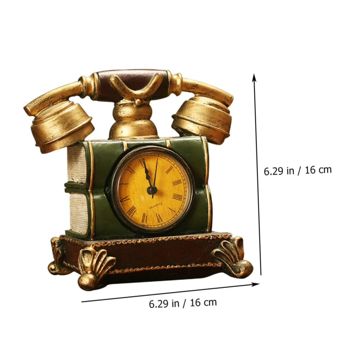 Винтажные настольные часы в виде телефона FUNOMOCYA из смолы, фото №5