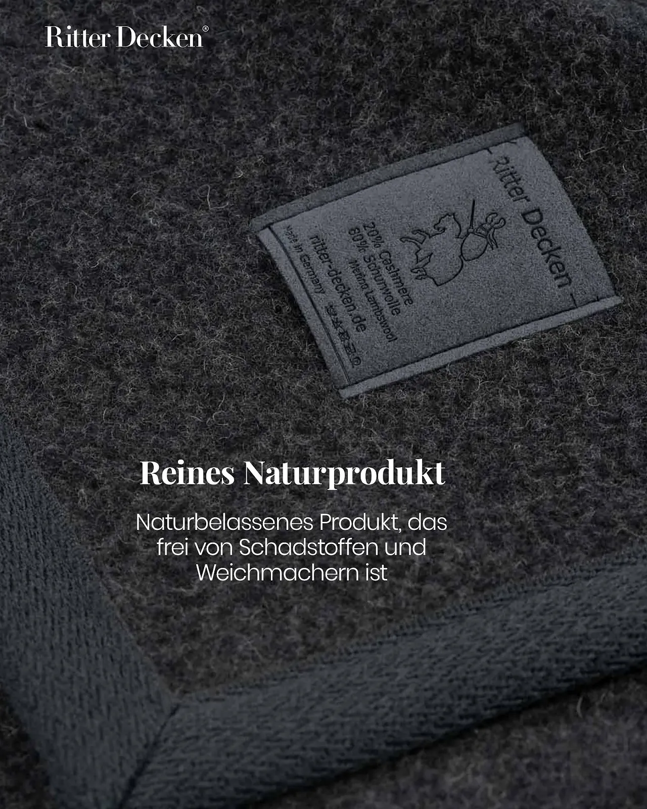 Покривало Ritter Decken Kalif Cashmere 150 x 200 см - Антрацит, фото №1