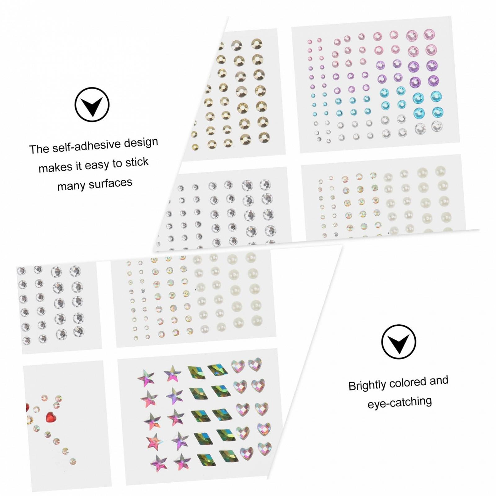 Наклейки Стрази для нігтів 12 аркушів, фото №3