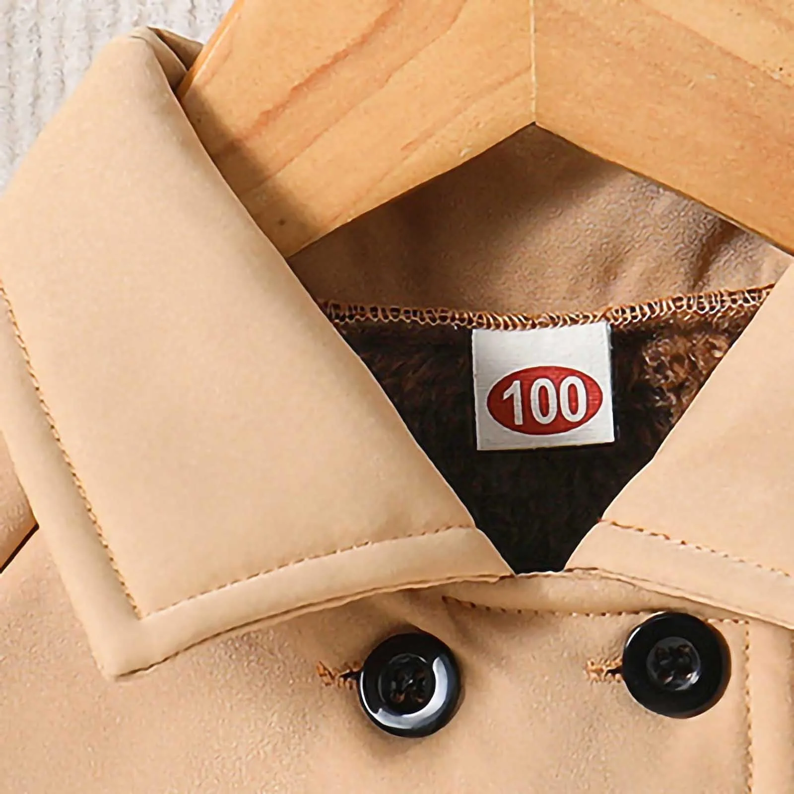 Зимове пальто для дівчинки-підлітка, тренчкот на ґудзиках без капюшона, фото №3