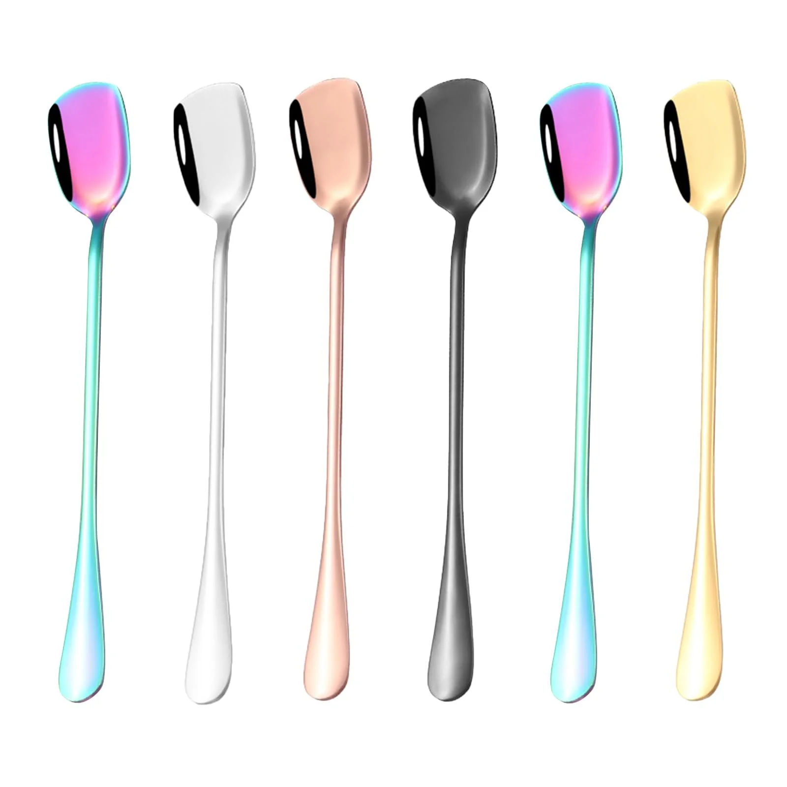 Ложка Latte Macchiato Кольорова з нержавіючої сталі, набір 6 штук, фото №1 Ложка Latte Macchiato Кольорова з нержавіючої сталі, набір 6 штук, фото №1