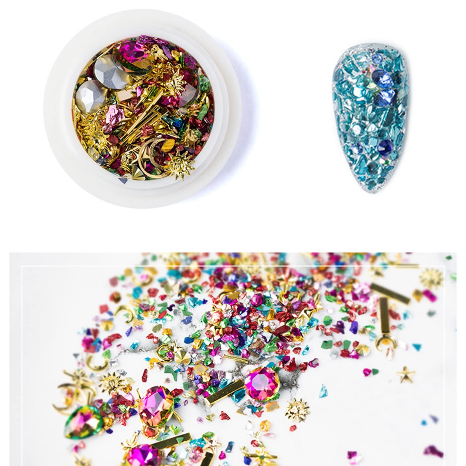 Стрази для нігтів Різні форми Сплав Пластик Змішаний колір, фото №1