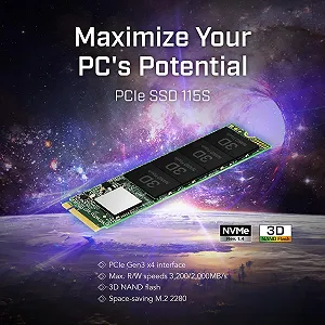 Внутренний SSD Transcend MTE115S 1 ТБ M.2 2280 NVMe PCIe Gen3x4 3D NAND DRAM-Less synthetic.ua - Фото 1