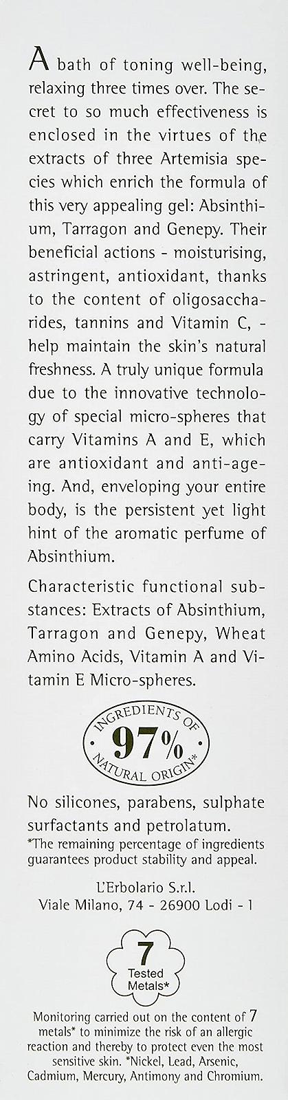 Гель для ванны L'Erbolario Absinthe 200 мл, фото №6 Гель для ванны L'Erbolario Absinthe 200 мл, фото №6