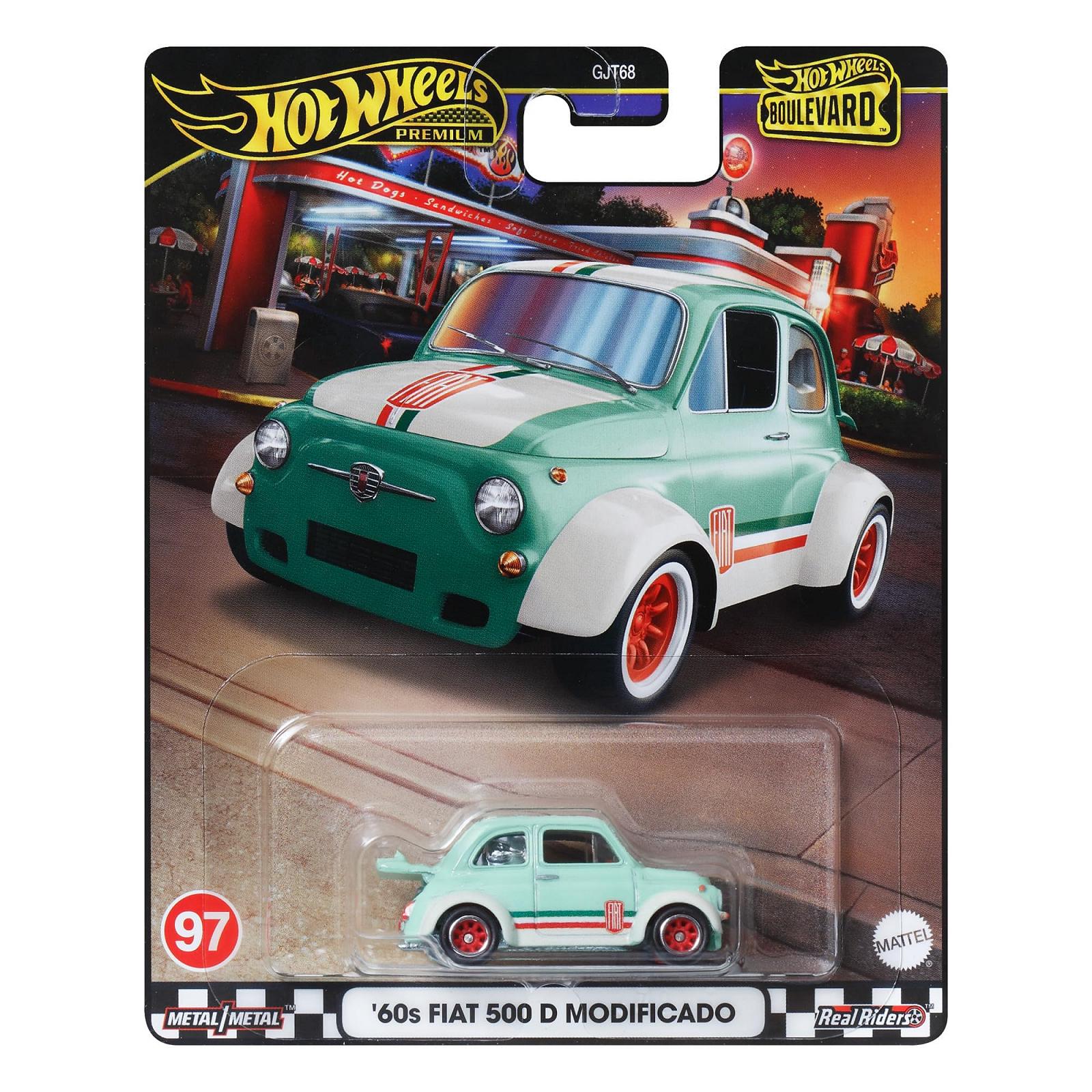 Модель Hot Wheels Boulevard Fiat 500 D Modificado 1960 Die Cast Масштаб 1:64 Довжина 6 см HRT65, фото №1