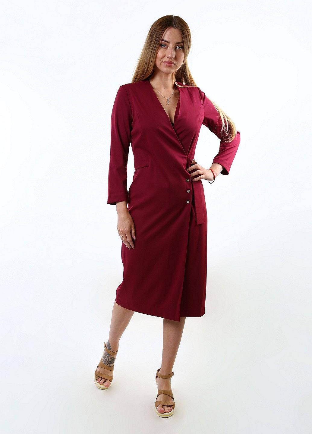 Платье inDresser S Малиновый (IN-F0281В033Е-Crimson), фото №1