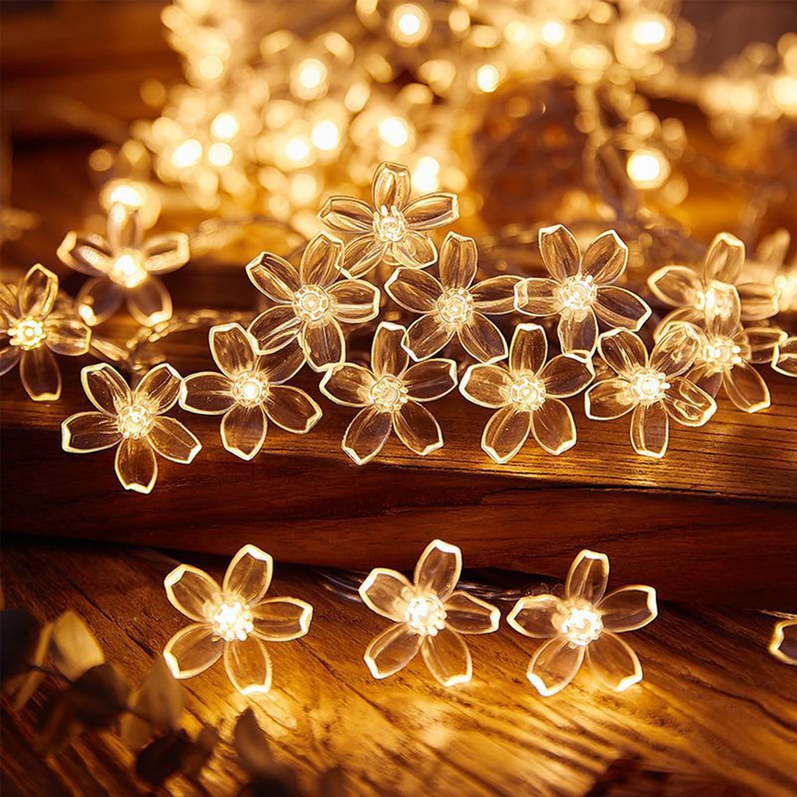 Гірлянда ENLACE Квітуча вишня 6 м, 40 LED, теплий білий, живлення від батарейок, 2 режими, фото №1