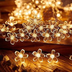 Гирлянда ENLACE Цветущая вишня 6 м, 40 LED, теплый белый, питание от батареек, 2 режима - Фото 1