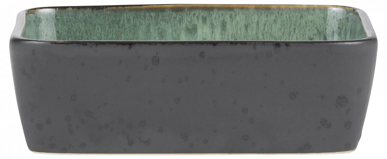 Форма для запекания лазаньи BITZ Stoneware прямоугольная 19 x 14 x 6 см Черный/Зеленый, фото №1